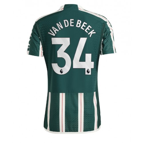 Pánský Fotbalový dres Manchester United Donny van de Beek #34 2023-24 Venkovní Krátký Rukáv